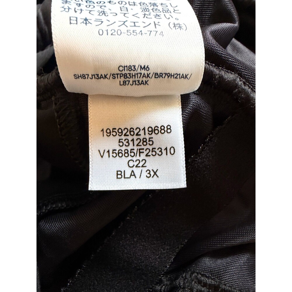 Lands' End Black Swim Dress 3X 24W-26W Scoop Neck One-Piece Swimsuit - Picture 5 of 5